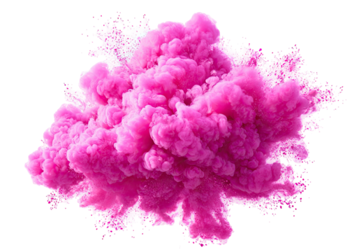 Pink cloud-like smoke explosion - Powered by Adobe