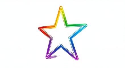 3d render of a star symbol on white background