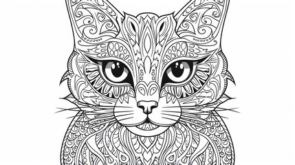 Ornamental cat portrait