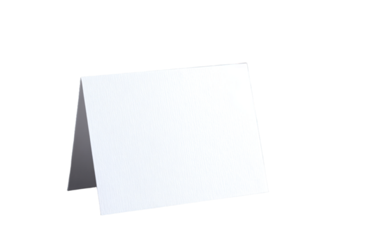 a blank white card with a black border
