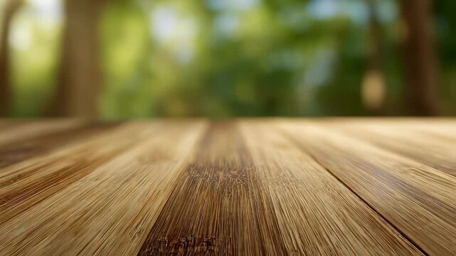 Closeup of bamboo flooring panels highlighting natural grain texture with blurred background emphasizing ecofriendly sustainable home design.