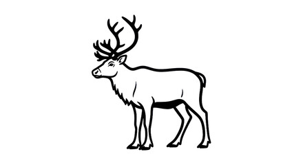Obraz premium Silhouette of deer