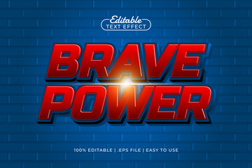 brave power editable text effect