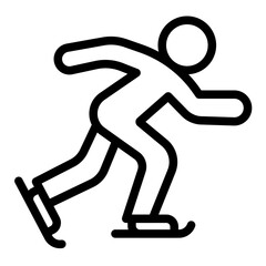 Winter Olympics Sports Line Icon of Winter Olympics Sports Icon Set