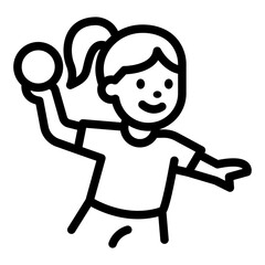 Softball Scholarship Line Icon of Youth Sports Icon Set