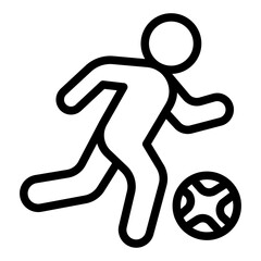 Soccer Line Icon of Amateur Sports Icon Set