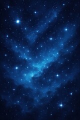 Celestial blue background with sparkling star elements and cosmic atmospheric design