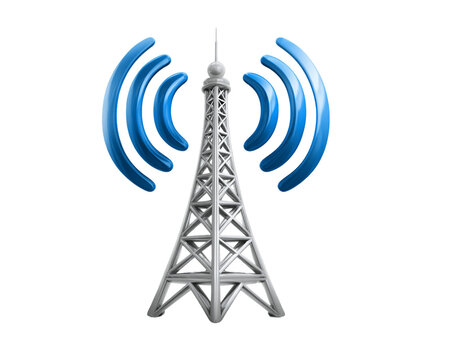 Wireless Communication Tower Graphic, PNG