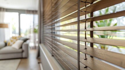 Wooden Blinds in a Modern Home