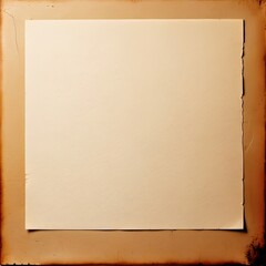 Aged, blank paper in a distressed frame