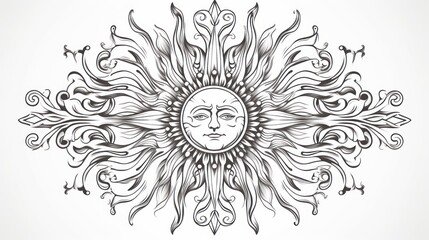 Ornate sun design