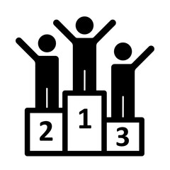 Team Victory Celebration Line Icon of Podium & Awards (Sports) Icon Set