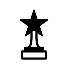 Star Achievement Line Icon of Trophy & Medal Icon Set