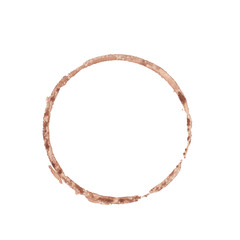 Hand-Drawn Watercolor Brown Coffee Stains with Cup Rings, Isolated PNG, Coffee Stain Texture