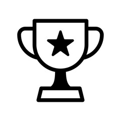Victory Cup Line Icon of Trophy & Medal Icon Set