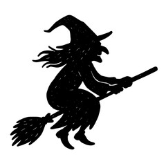 Flying Witch Halloween SVG