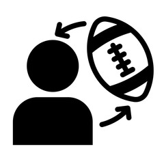 Player Trade Line Icon of Fantasy Sports Icon Set