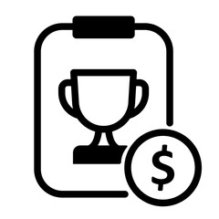 Winning Reward Line Icon of Sports Betting Icon Set