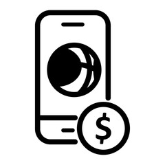 Cash Out Option Line Icon of Sports Betting Icon Set