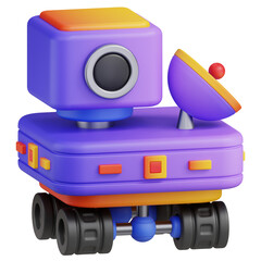 Moon Rover 3D Illustration