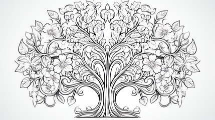 Ornamental decorative tree design