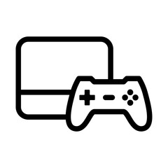 Handheld Gaming Console Line Icon of Gaming Consoles Icon Set