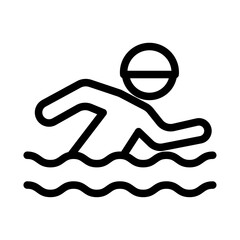 Swimming Line Icon of Individual Sports Icon Set