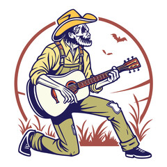 Country Zombie with Cowboy Hat
