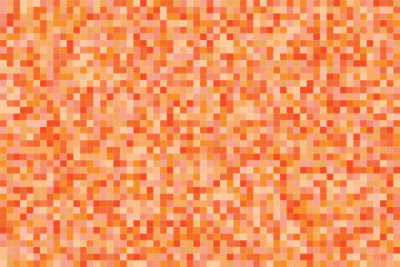 Orange gradient small squares arranged in seamless vector background, ideal for digital artwork, abstract decorations, textile prints, brochures, creative posters, and designs.