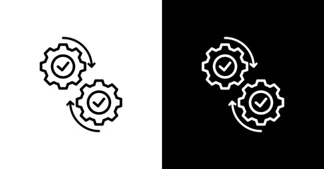 Change Management White Icon Set Design