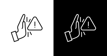 Preventive White Icon Set Design