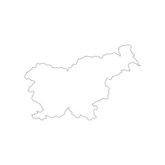 Slovenia map vector outline