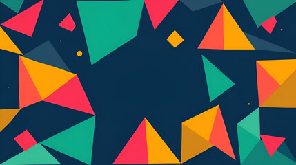 Memphis style geometric background playful design, abstract geometric background design template graphics, colorful geometric shape pattern