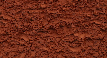 Fototapeta premium Rich Red Brown Powder Texture Background Close Up View Natural Pigment