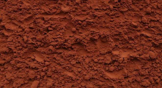 Rich Red Brown Powder Texture Background Close Up View Natural Pigment