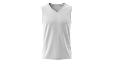 White Vneck Basketball Jersey Mockup