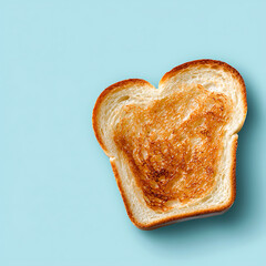 Crispy bread slice kitchen table food photography minimalist setting top-down view culinary delight
