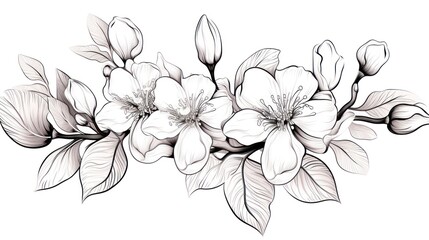 Floral branch illustration