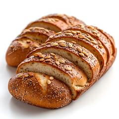 Artisan bread loaf with pumpkin seeds bakery food photography studio close-up culinary delight