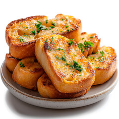 Delicious garlic bread recipe home kitchen food photography cozy atmosphere close-up comfort food