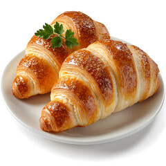 Delicious golden croissants bakery food photography indoor close-up culinary delight