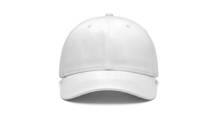 Fototapeta premium Design your own stylish white baseball cap - perfect for logos, branding, or custom art, a versatile blank canvas for your creative vision, ideal for mockups and merchandise