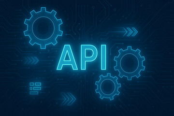 Fototapeta premium API Automation and Integration Framework Showcasing Seamless Application Interoperability, Workflow Orchestration, Secure Data Exchange, Cloud-Native Development, and Scalable Digital Infrastructure
