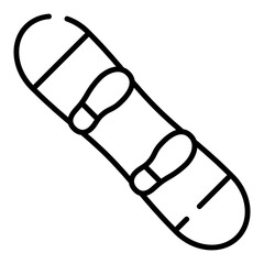 Snowboard black line icon