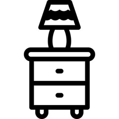 Bedside Table Icon