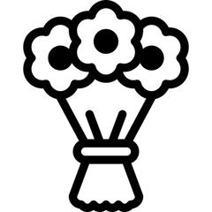 Bouquet Flowers Icon
