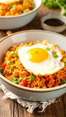 Fried rice with egg and vegetables