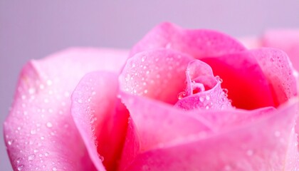 A Close Up Shot Reveals The Delicate Beauty Of A Pink Rose, Adorned With Tiny Water Droplets, Showcasing Nature S Exquisite Details And Romantic Aesthetics, Perfect For Floral And Botanical