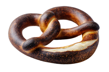 a pretzel with a white background
