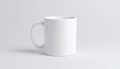 A White Mug On A Clean White Background, Ideal For Mockups And Product Displays, Suitable For Coffee, Tea, And Branding, A Versatile Visual Asset. With Comprehensive Details And Informative